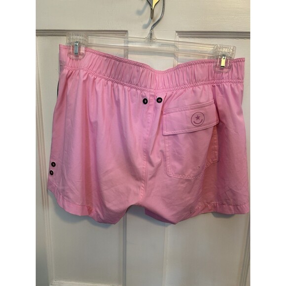 Bang Miami Men’s Large 4” Swim Beach Shorts Neon Pink Drawstring Pockets Lined - Picture 2 of 11